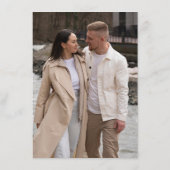 Moderne kalligrafie tijdloze zwart-wit bruiloft informatiekaartje (Achterkant)