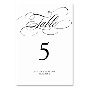 Moderne kalligrafie tijdloze zwart-wit bruiloft kaart