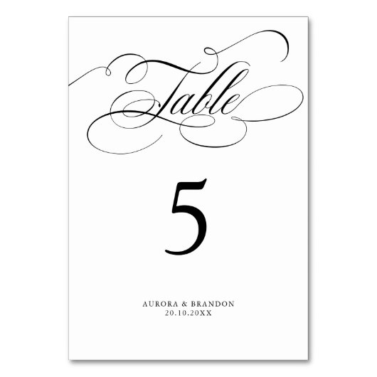 Moderne kalligrafie tijdloze zwart-wit bruiloft kaart (Achterkant)