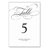 Moderne kalligrafie tijdloze zwart-wit bruiloft kaart (Voorkant)