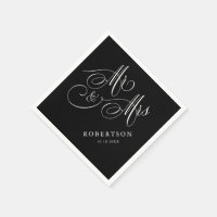 Moderne kalligrafie tijdloze zwart-wit bruiloft