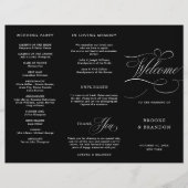 Moderne kalligrafie tijdloze zwarte bruiloft Progr (Voorkant)