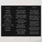 Moderne kalligrafie tijdloze zwarte bruiloft Progr (Achterkant)