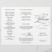 Moderne kalligrafie tijdloze zwarte bruiloft Progr (Voorkant)