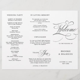 Moderne kalligrafie tijdloze zwarte bruiloft Progr