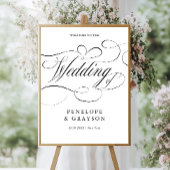 Moderne kalligrafie tijdloze zwarte bruiloft Welko Poster