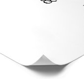 Moderne kalligrafie tijdloze zwarte bruiloft Welko Poster (Hoek)