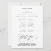 Moderne kalligrafie tijdloze Zwarte Programma Kaar (Achterkant)
