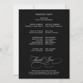 Moderne kalligrafie tijdloze Zwarte Programma Kaar (Achterkant)