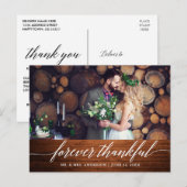 Moderne kalligrafie Trouw Hout Altijd Dankbaar Briefkaart (Voorkant / Achterkant)
