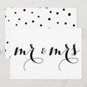 Moderne kalligrafie | Trouwkaart voor meneer en me Kaart (Voorkant / Achterkant)