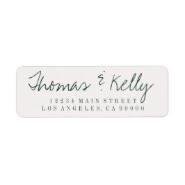 Moderne kalligrafie trouwlabels etiket