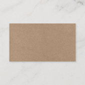 Moderne kalligrafie trouwregister Kraft Informatiekaartje (Achterkant)