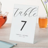 Moderne kalligrafie Trouwtafel nummer Kaart Reclamebord Met Voetstuk (Insitu)