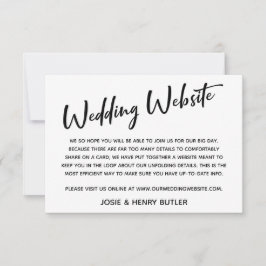Moderne kalligrafie trouwwebsite, gouden strepen RSVP kaartje