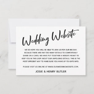 Moderne kalligrafie trouwwebsite, gouden strepen RSVP kaartje