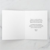 Moderne kalligrafie twee foto Afstuderen gevouwen Bedankkaart (Binnen)