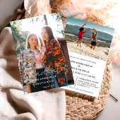 Moderne kalligrafie twin Afstuderen foto Afstudere Kaart