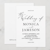 Moderne kalligrafie V2 Weddenschap Kaart (Voorkant / Achterkant)