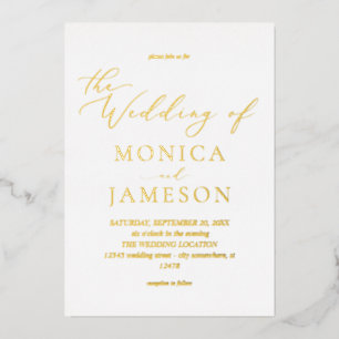 Moderne kalligrafie V2 Wedding Folie Uitnodiging