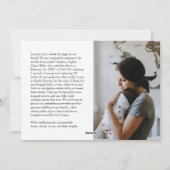 Moderne kalligrafie Valentijn Geboorteaankondiging Feestdagenkaart (Achterkant)