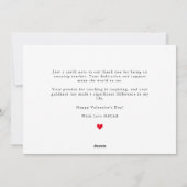 Moderne kalligrafie Valentijnsdag Teacher Foto Feestdagenkaart (Achterkant)