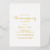 Moderne kalligrafie van de partij Gold Folie Uitnodiging (Voorkant)