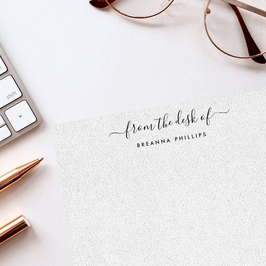 Moderne kalligrafie van het bureau van notitiekaartje