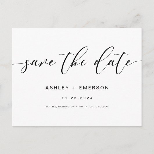 Moderne kalligrafie van het Manuscript Rustic spar Briefkaart (Voorkant)