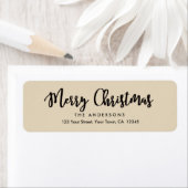 Moderne kalligrafie Vaste kerstakfeestdag Etiket (Insitu)