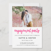 Moderne kalligrafie verlovingsfeestfoto kaart (Voorkant)