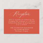 Moderne kalligrafie Verona Sunset bruiloft recepti Informatiekaartje (Voorkant)