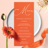 Moderne kalligrafie Verona Sunset Wedding Menu