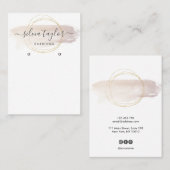 Moderne kalligrafie Veroorbare beeldschermkaart Visitekaartje (Voorkant / Achterkant)