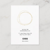 Moderne kalligrafie Veroorbare beeldschermkaart Visitekaartje (Achterkant)