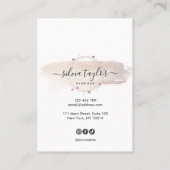 Moderne kalligrafie Veroorbare beeldschermkaart Visitekaartje (Achterkant)