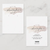 Moderne kalligrafie Veroorbare beeldschermkaart Visitekaartje (Voorkant / Achterkant)