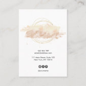 Moderne kalligrafie Veroorbare beeldschermkaart Visitekaartje (Achterkant)