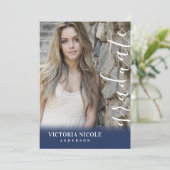 Moderne kalligrafie Verticaal foto-Afstuderen Kaart (Staand voorkant)