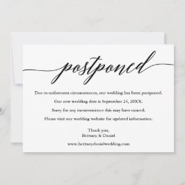 Moderne kalligrafie vertraagde nieuwe Kaart huweli