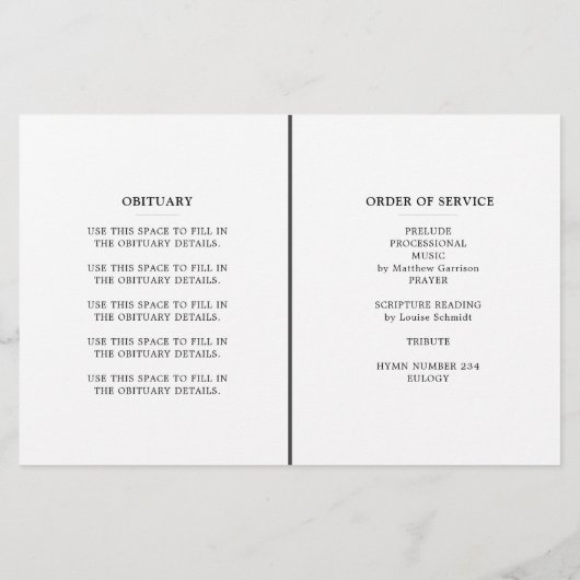 Moderne Kalligrafie Viering van het Leven Programm (Achterkant)