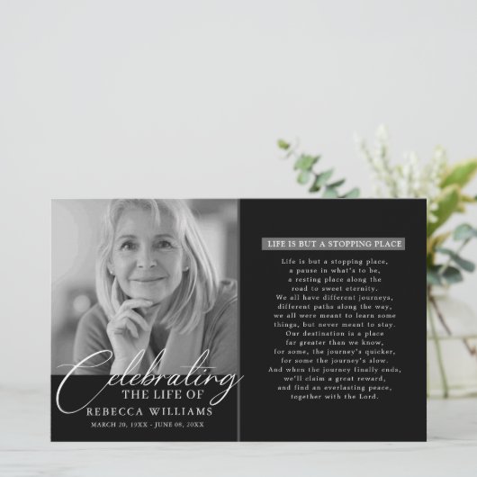 Moderne Kalligrafie Viering van het Leven Programm (Staand voorkant)