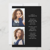 Moderne kalligrafie Vijf foto afstudeerfeest Kaart (Achterkant)