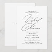 Moderne kalligrafie Virtual Vrijgezellenfeest Whit Kaart (Voorkant / Achterkant)