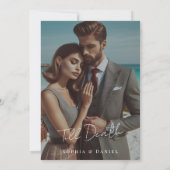 Moderne kalligrafie vleermuizen gotische bruiloft  kaart (Achterkant)