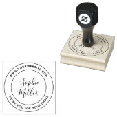 Moderne kalligrafie Voeg uw bedrijfsnaam toe Rubberstempel (Gestempeld)