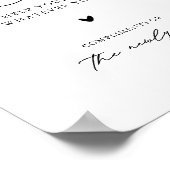 Moderne kalligrafie voor dames tijdens bruiloft poster (Hoek)