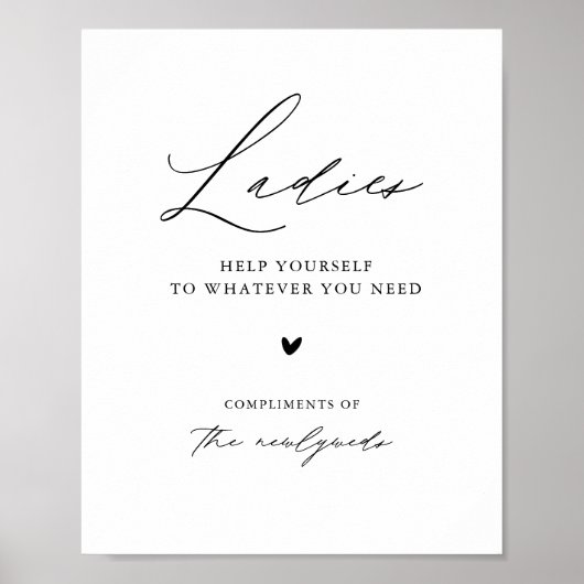 Moderne kalligrafie voor dames tijdens bruiloft poster (Voorkant)