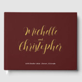 Moderne kalligrafie voor de bruiloft van bruid en gastenboek (Voorkant)