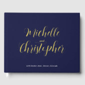 Moderne kalligrafie voor de bruiloft van bruid en gastenboek (Voorkant)